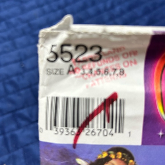 Vintage Simplicity 5523 child Costume Pattern - fairy- pixie- angel- uncut - Picture 5 of 10